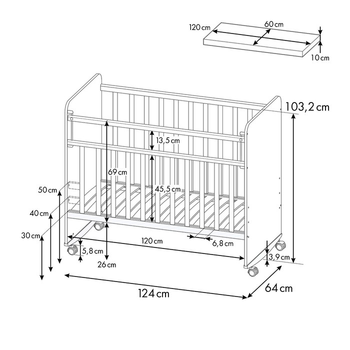 Кроватка детская Фея 702 Спящий мишка, белый Кроватка детская Фея 702 Спящий мишка, белый
