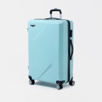 Чемодан большой 84 л (L), отдел на молнии, кодовый замок, цвет бирюзовый