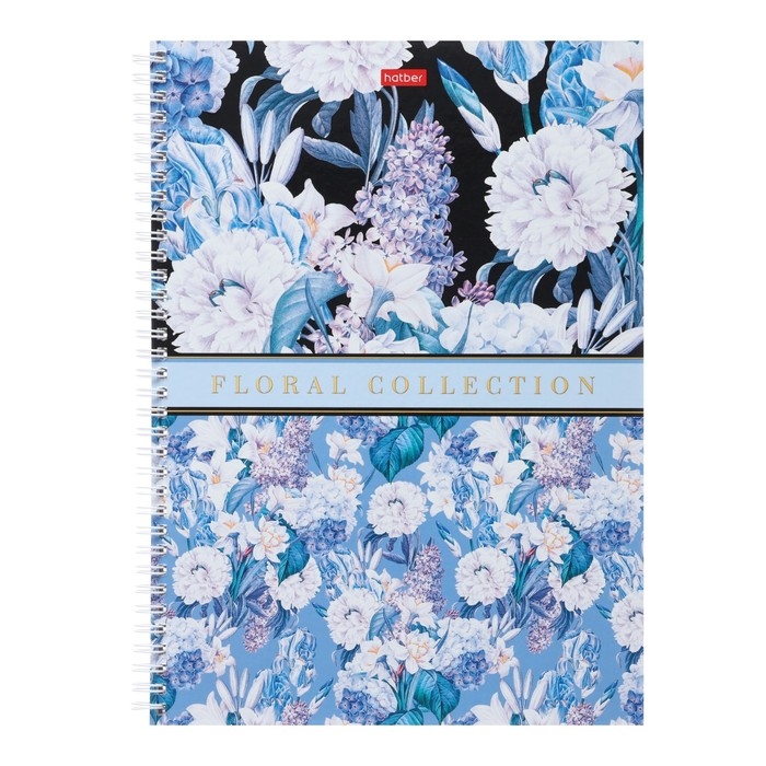 Колледж-тетрадь А4, 80 листов в клетку на гребне Floral collection, твёрдая обложка, разноцветный срез, глянцевая ламинация Колледж-тетрадь А4, 80 листов в клетку на гребне Floral collection, твёрдая обложка, разноцветный срез, глянцевая ламинация