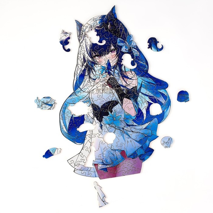 Пазлы деревянные фигурный &laquo;Аниме девушка&raquo;, 155 элементнов