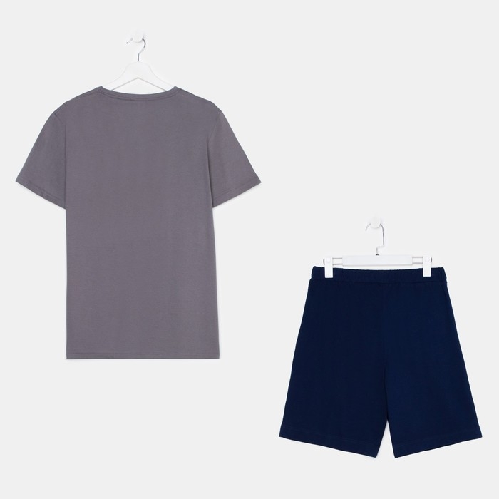 Пижама мужская KAFTAN Пижама мужская KAFTAN "На чиле" размер 52, серый/синий