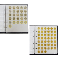 Альбом для монет на кольцах 225 х 265 мм, "Памятные монеты РФ", обложка ламинированный картон, 13 листов и 13 цветных картонных вставок Альбом для монет на кольцах 225 х 265 мм, "Памятные монеты РФ", обложка ламинированный картон, 13 листов и 13 цветных картонных вставок