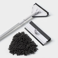 Щётка для окон Raccoon, поролоновая телескопическая насадка 47(80,5) см, две насадки из микрофибры с держателем 11,5×6,5 см Щётка для окон Raccoon, поролоновая телескопическая насадка 47(80,5) см, две насадки из микрофибры с держателем 11,5×6,5 см