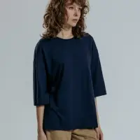 Футболка оверсайз унисекс Base Space, темно-синяя, размер XS/S