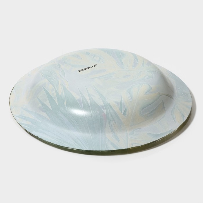 Тарелка глубокая стеклянная Доляна &laquo;Монстера&raquo;, 430 мл, d=18,5 см