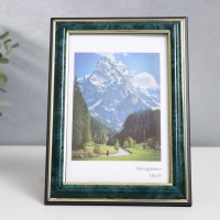 Фоторамка пластик "Офис 2" 10х15 см, малахит Фоторамка пластик "Офис 2" 10х15 см, малахит