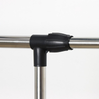 Стойка - вешалка напольная для одежды Доляна, телескопическая, 2 перекладины, 80(145) × 43 × 90(160) см Стойка - вешалка напольная для одежды Доляна, телескопическая, 2 перекладины, 80(145) × 43 × 90(160) см