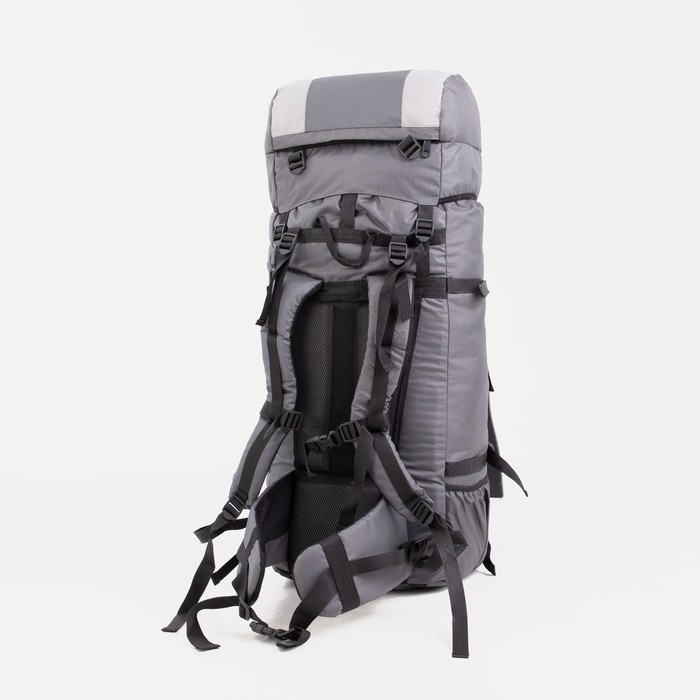 Рюкзак туристический, Taif, 100 л, отдел на шнурке, наружный карман, 2 боковые сетки, цвет серый