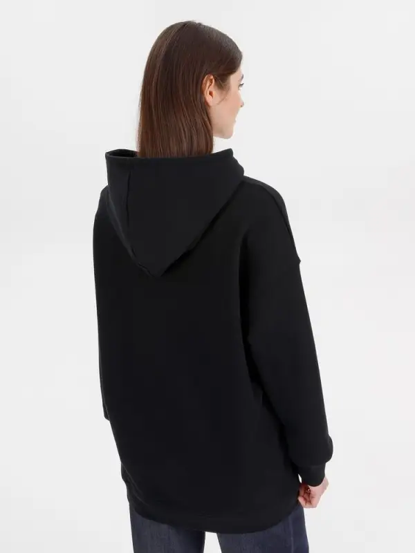 Худи оверсайз унисекс Outshine, черное, размер XS/S