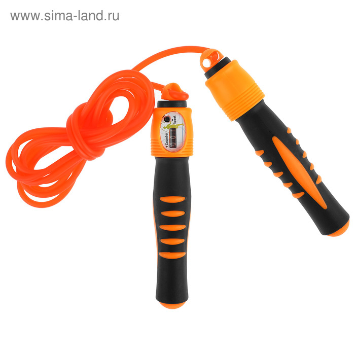 Скакалка ONLYTOP, со счётчиком, 3 м, d=0,6 см, цвета МИКС Скакалка ONLYTOP, со счётчиком, 3 м, d=0,6 см, цвета МИКС