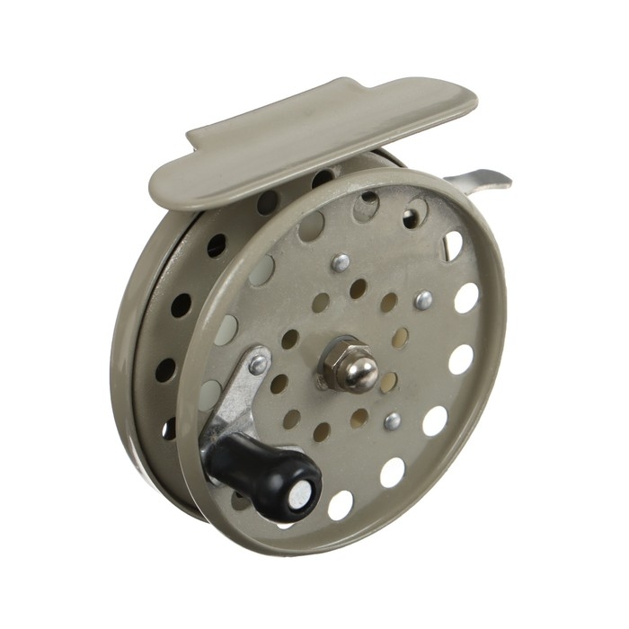 Катушка инерционная, металл, диаметр 6.5 см, цвет серый, 808 Катушка инерционная, металл, диаметр 6.5 см, цвет серый, 808