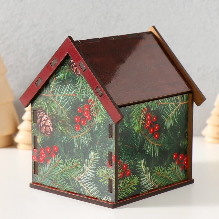 Чайный домик "Happy new Tea" 10,5х9,5х12 см