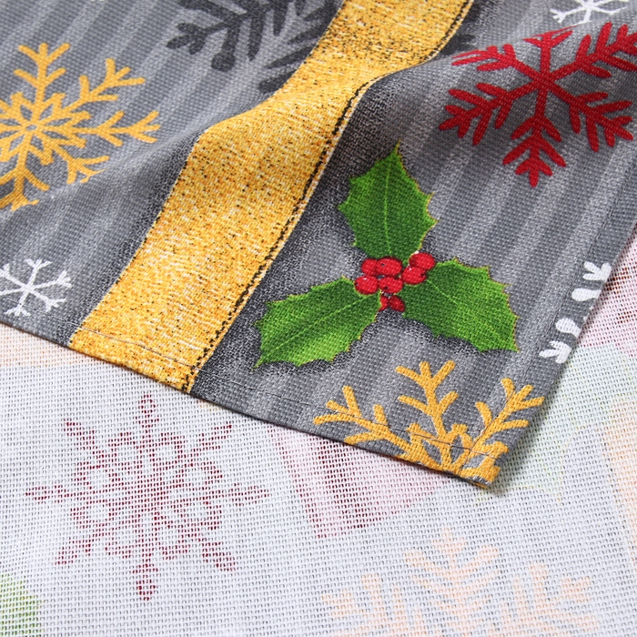 Набор кухонных полотенец Доляна &laquo;Новогодние игрушки &raquo; 35х60см-2шт, 100% хл