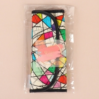 Набор кистей для макияжа &laquo;Чёрточки&raquo;, 7 предметов, чехол на кнопке, разноцветный