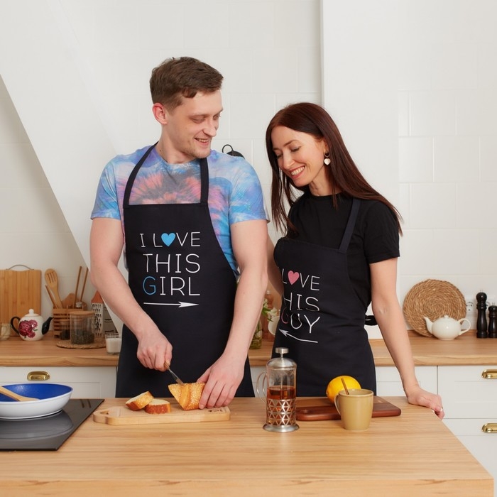Фартук Этель I Love this guy 60х70 см, 100% хлопок, репс 210 г/м2