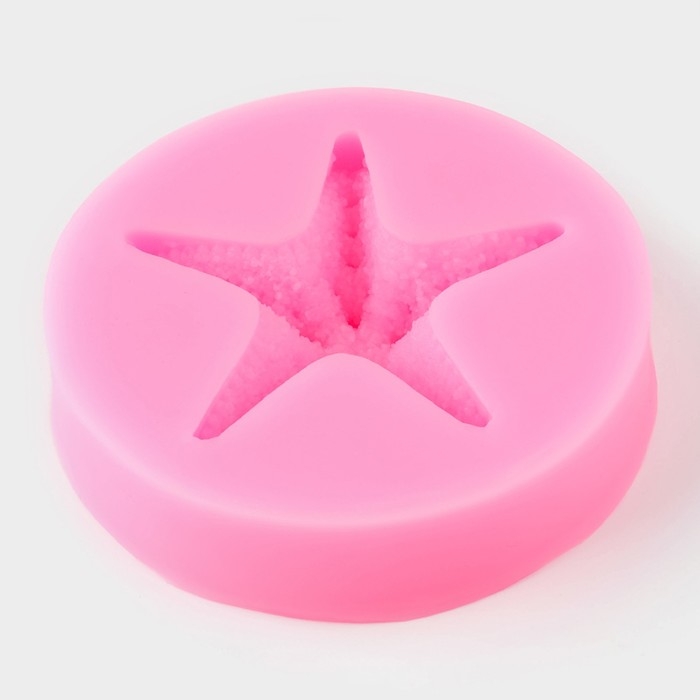 Молд &laquo;Морская звезда&raquo;, силикон, d=7,5 см, цвет МИКС