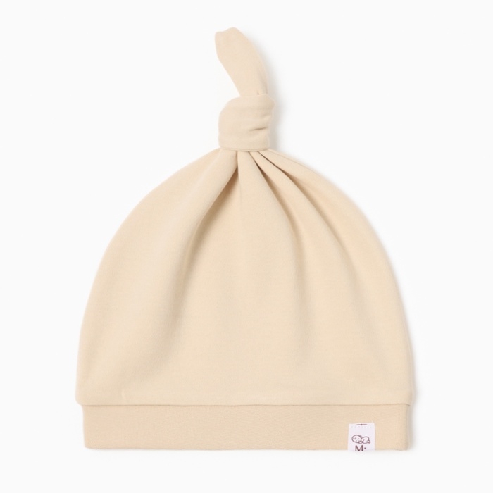 Шапочка детская с узелком MINAKU "Nature", цвет бежевый, размер 44