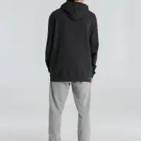 Толстовка с капюшоном унисекс Hoodie, серый меланж (антрацит), размер XS