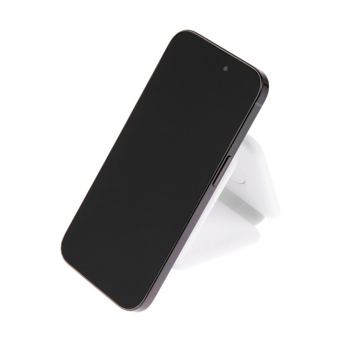 Беспроводная зарядка 3 в 1 H39, 15 W, подсветка, поддержка MagSafe, складная, стекло, белая Беспроводная зарядка 3 в 1 H39, 15 W, подсветка, поддержка MagSafe, складная, стекло, белая