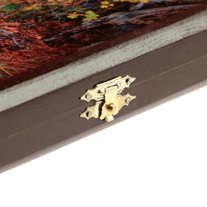 Нарды деревянные большие, настольная игра Нарды деревянные большие, настольная игра "Медведь", 60 х 60 см, с шашками