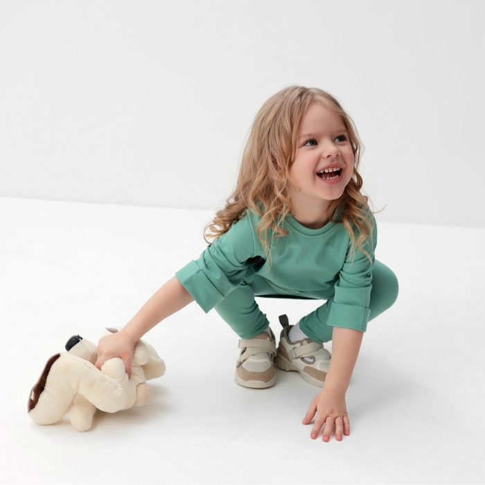 Костюм для девочки (футболка, лосины) MINAKU цвет оливковый, рост 140 см Костюм для девочки (футболка, лосины) MINAKU цвет оливковый, рост 140 см