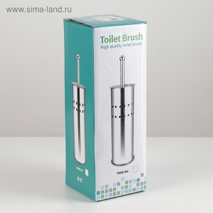 Ёршик для унитаза с подставкой, 9,5×9,5×37 см, цвет хром Ёршик для унитаза с подставкой, 9,5×9,5×37 см, цвет хром