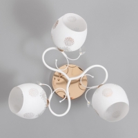 Люстра "Оливия" 3х60Вт Е27 Золото, белый 48х48х28см Люстра "Оливия" 3х60Вт Е27 Золото, белый 48х48х28см