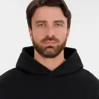 Худи оверсайз унисекс Outshine, черное, размер XL/2XL