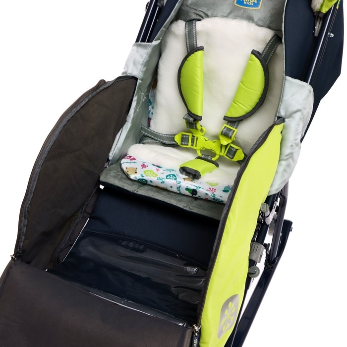 Санки-коляска &laquo;Наши детки 5-1&raquo; с жирафом, цвет лимонный