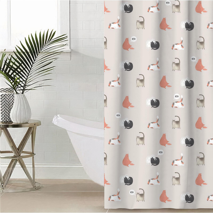 Штора для ванной &laquo;Котики&raquo;, 145 х180 см