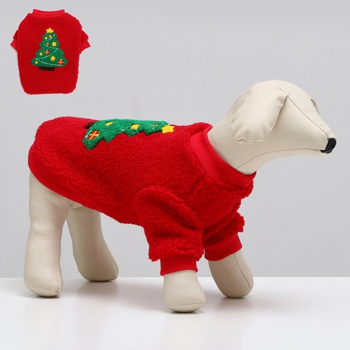 Толстовка Толстовка "Ёлка", размер XL, красная (ДС 40, ОШ 34, ОГ 44 см)