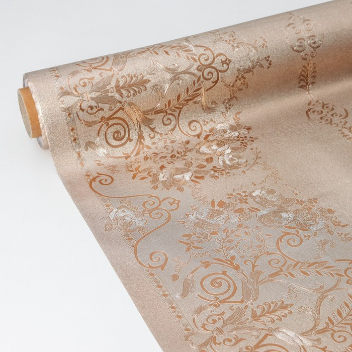 Клеёнка на стол, ширина 137 см, рулон 20 метров, толщина 0,25 мм, цвет золотой Клеёнка на стол, ширина 137 см, рулон 20 метров, толщина 0,25 мм, цвет золотой