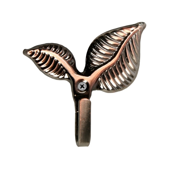 Крючок для штор KS009, однорожковый, цвет медь