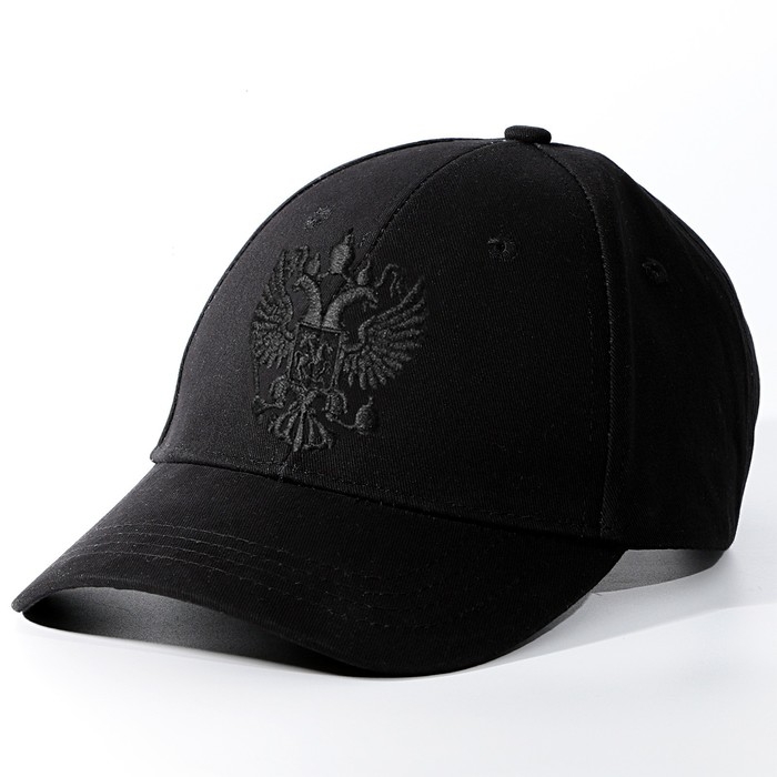 Кепка мужская «Герб», цвет чёрный, р-р 56 Кепка мужская «Герб», цвет чёрный, р-р 56