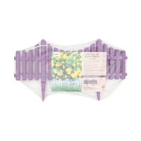 Ограждение декоративное, 30 &times; 300 см, 5 секций, пластик, сиреневый, Greengo