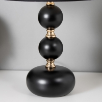 Настольная лампа Катания 1x60Вт E27 черно-золотой 25х25х45 см RISALUX Настольная лампа Катания 1x60Вт E27 черно-золотой 25х25х45 см RISALUX