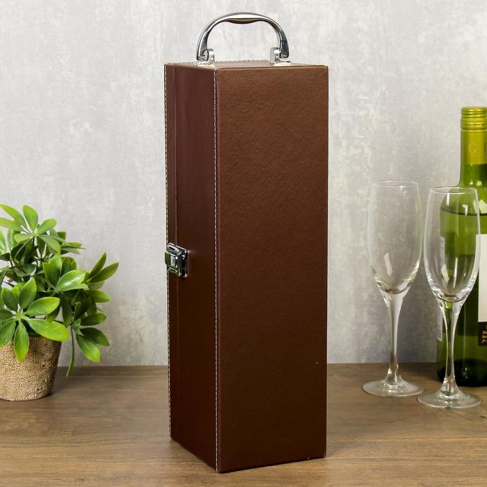 Шкатулка дерево под бутылку Шкатулка дерево под бутылку "Джентльмен" кофейный 35,5х12х11 см