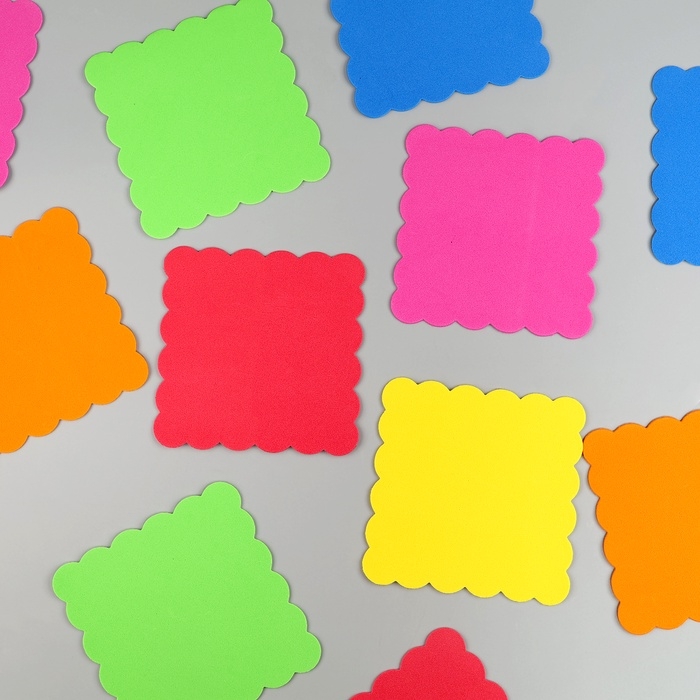 Набор фигурок из EVA Набор фигурок из EVA "Квадрат", 12 шт, цвет МИКС