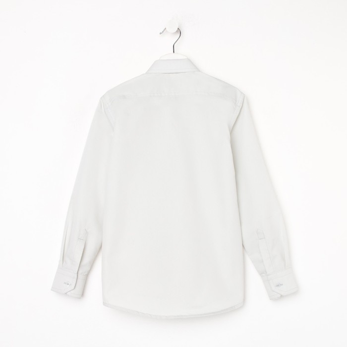 Школьная рубашка для мальчика, цвет серый, рост 128 см