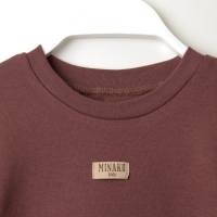 Костюм детский (свитшот, шорты) MINAKU, цвет коричневый, рост 122 см