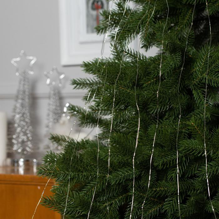 Гирлянда «Конский хвост» 8 нитей по 2 м, IP20, серебристая нить, 160 LED, свечение мульти, USB Гирлянда «Конский хвост» 8 нитей по 2 м, IP20, серебристая нить, 160 LED, свечение мульти, USB