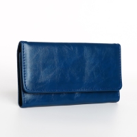 Кошелёк женский на кнопке, цвет синий Кошелёк женский на кнопке, цвет синий