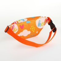 Сумка поясная детская на молнии, цвет оранжевый