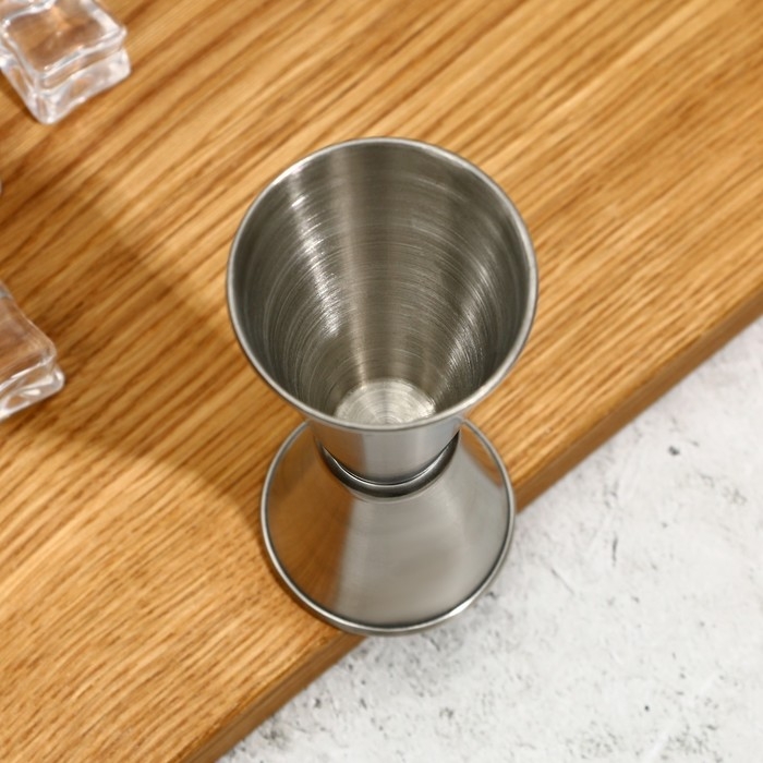 Джиггер барный, мерный стакан для коктейля &laquo;Коктейль&raquo;, объем 30/50 мл