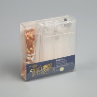 Гирлянда &laquo;Нить&raquo; 5 м роса, IP20, медная нить, 50 LED, мерцание всех светодиодов, батарейки AAх3 (нет в комплекте), свечение тёплое белое