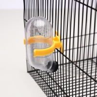 Поилка для грызунов, 60 мл, прозрачная с жёлтым креплением Поилка для грызунов, 60 мл, прозрачная с жёлтым креплением