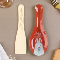 Подарочный набор: подставка под ложку, лопатка Подарочный набор: подставка под ложку, лопатка