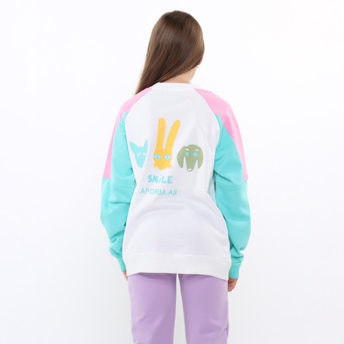 Свитшот для девочки, цвет розовый, рост 152-158 см Свитшот для девочки, цвет розовый, рост 152-158 см