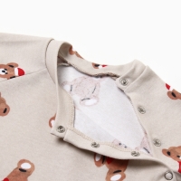 Комбинезон  с шапочкой Крошка Я "Новогодние медвежата", рост 62-68 см