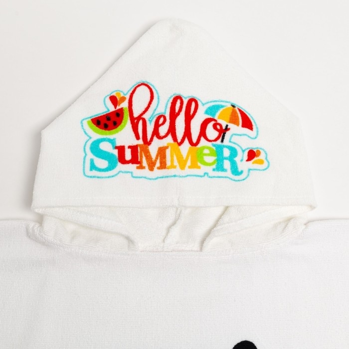 Полотенце-пончо детское махровое Крошка Я &laquo;Панда&raquo; 60х120см, 100% хлопок, 300гр/м2